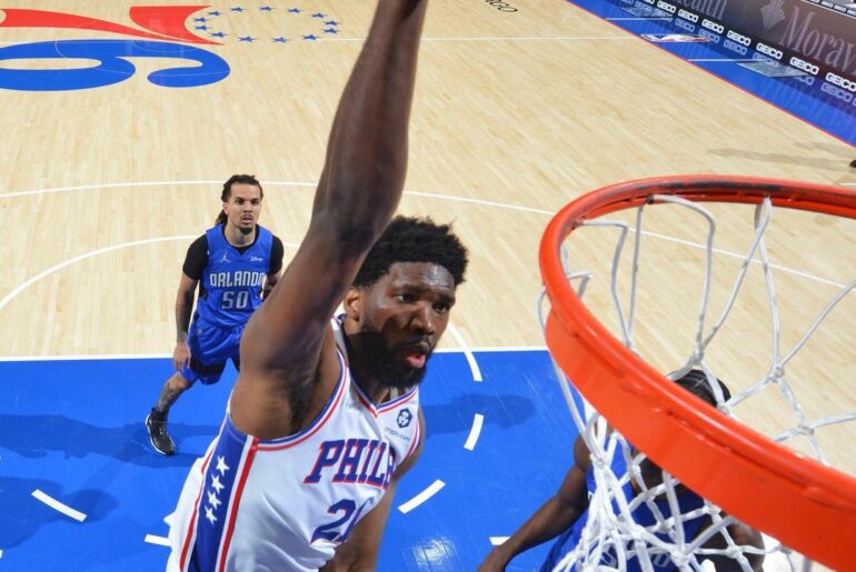 @joelembiid tied his career-high with 50 points (in just 27 minutes)!...