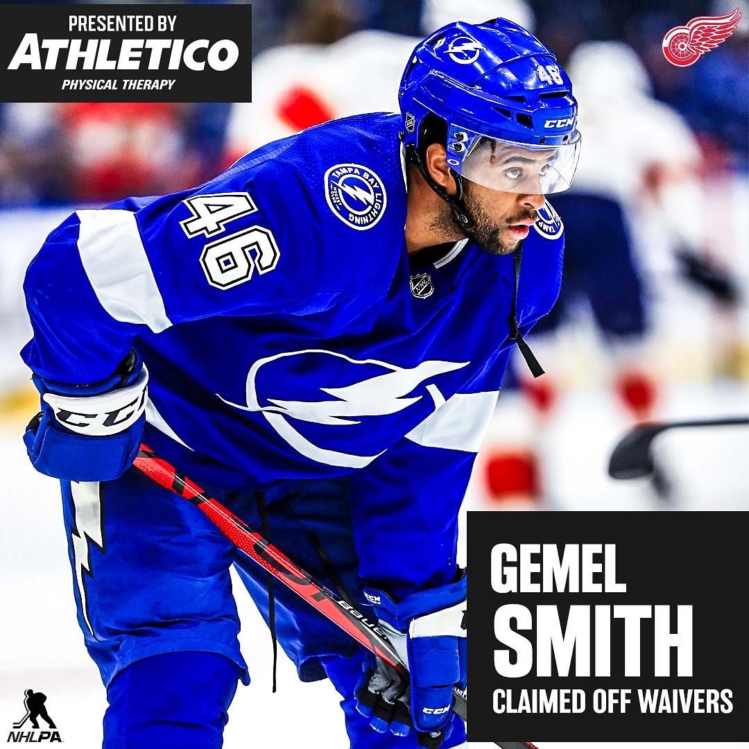 ICYMI: The #RedWings today claimed center Gemel Smith off waivers from the Tampa...