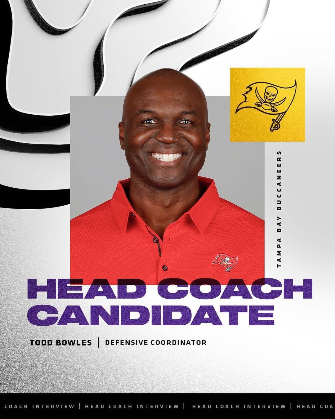 We have completed an interview with Buccaneers Defensive Coordinator Todd Bowles...