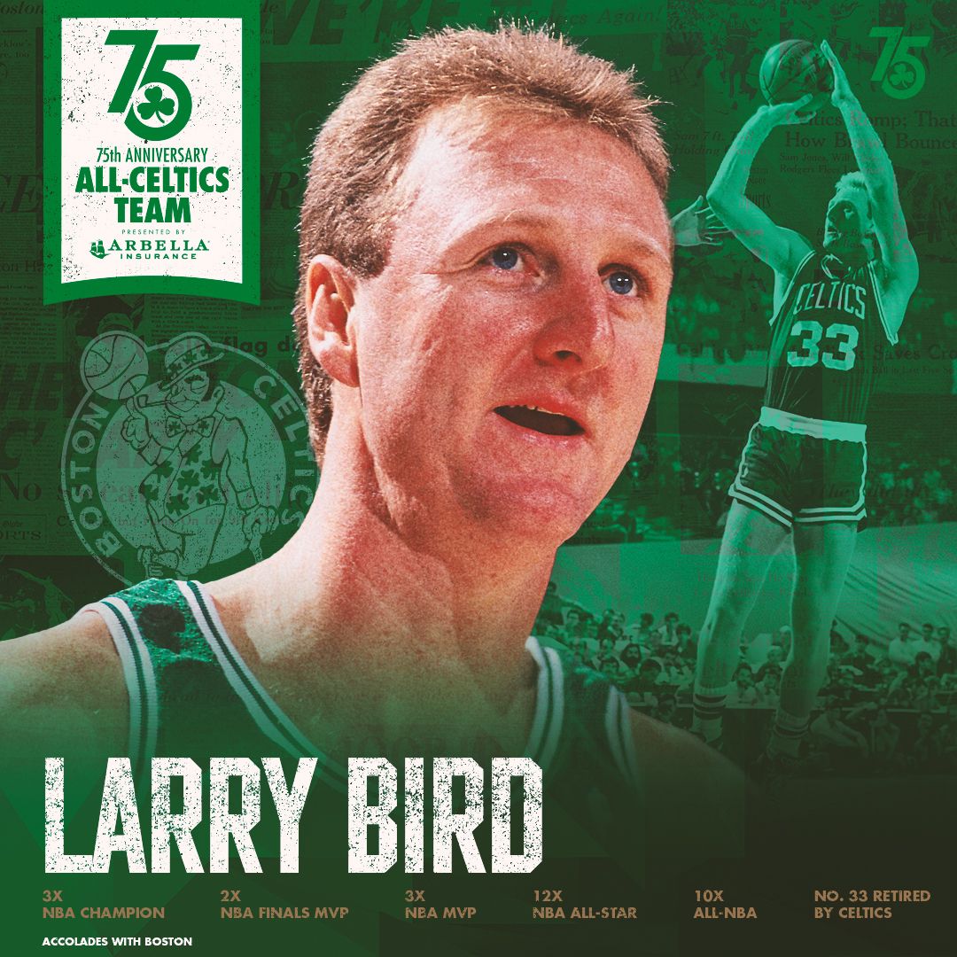 Larry Legend has officially secured his spot on the All-Celtics Team ...