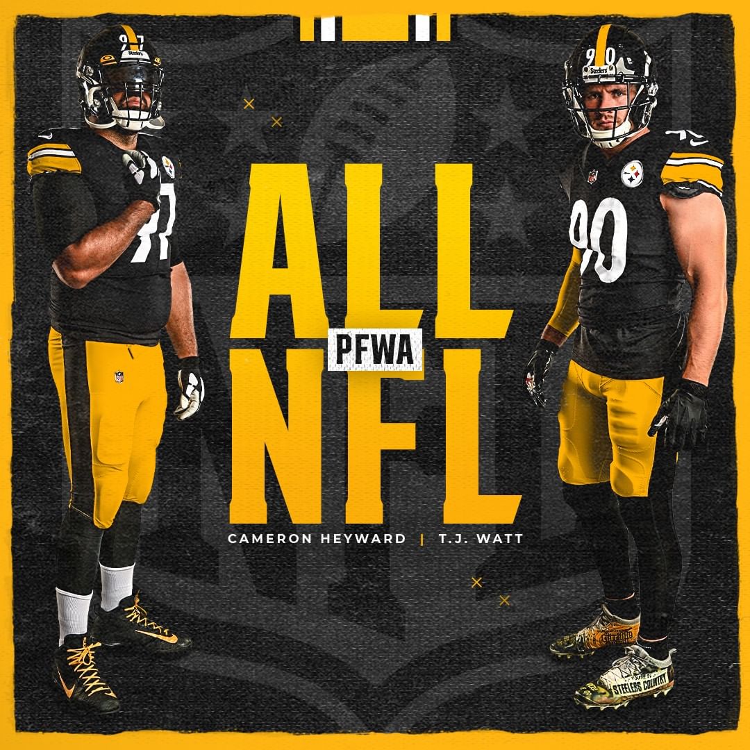 Congratulations to @camhey97 & @tjwatt90 for being named to the PFWA All-NFL tea...