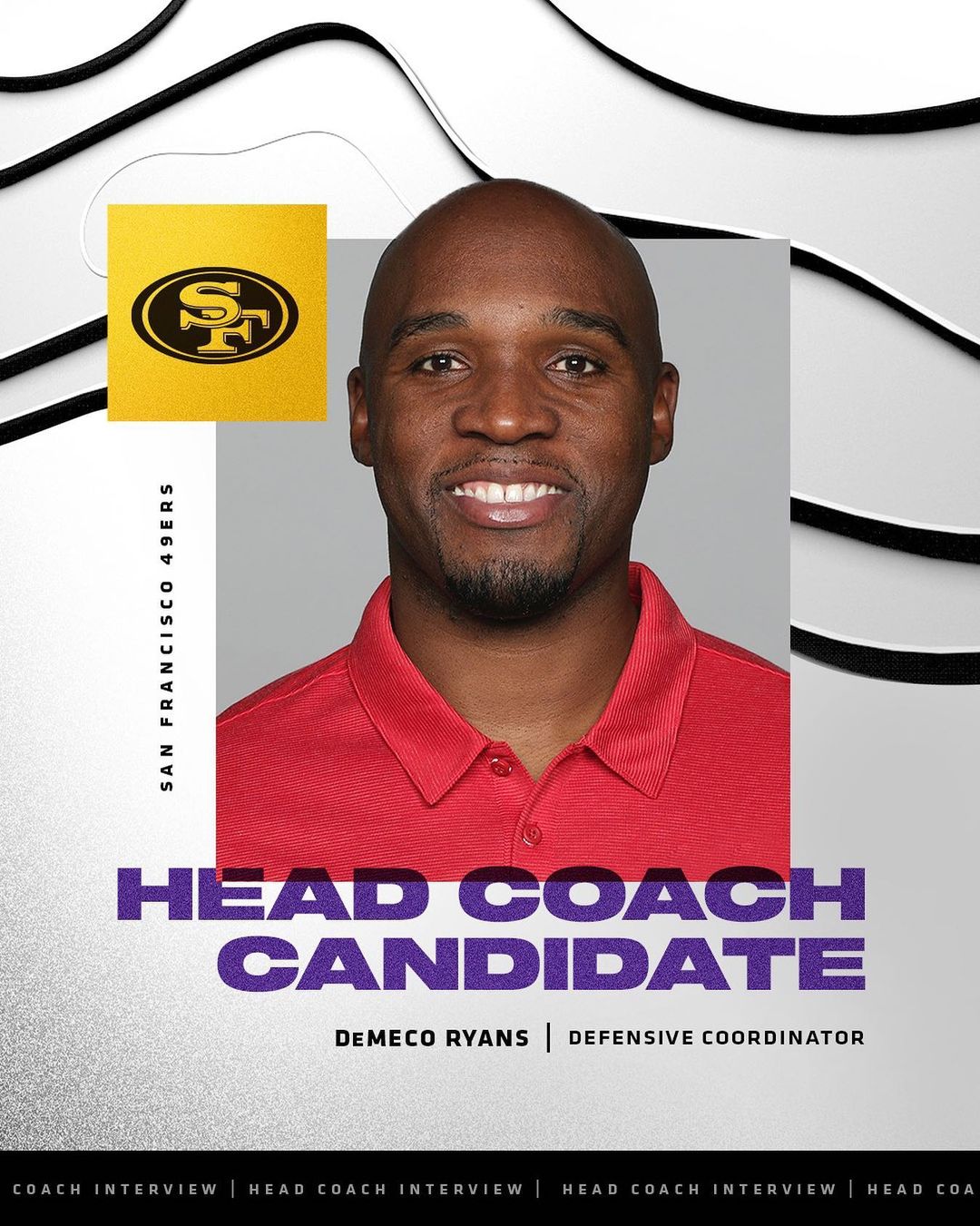 We have completed an interview with 49ers Defensive Coordinator DeMeco Ryans for...