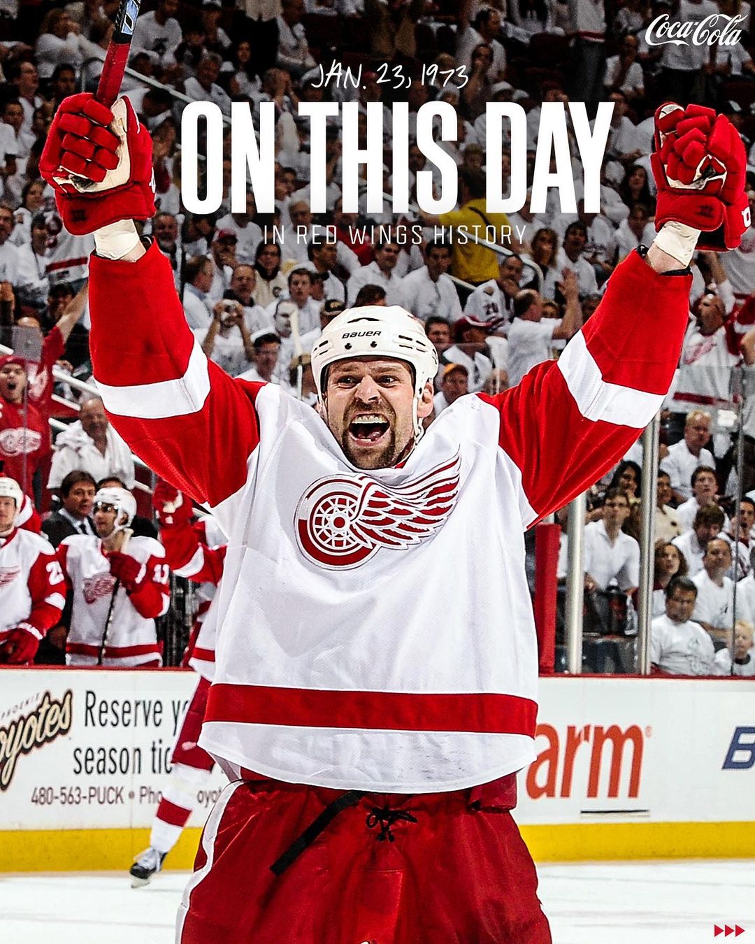 #otd in 1973: Tomas Holmstrom was born in Pitea, Sweden. Holmstrom played for th...