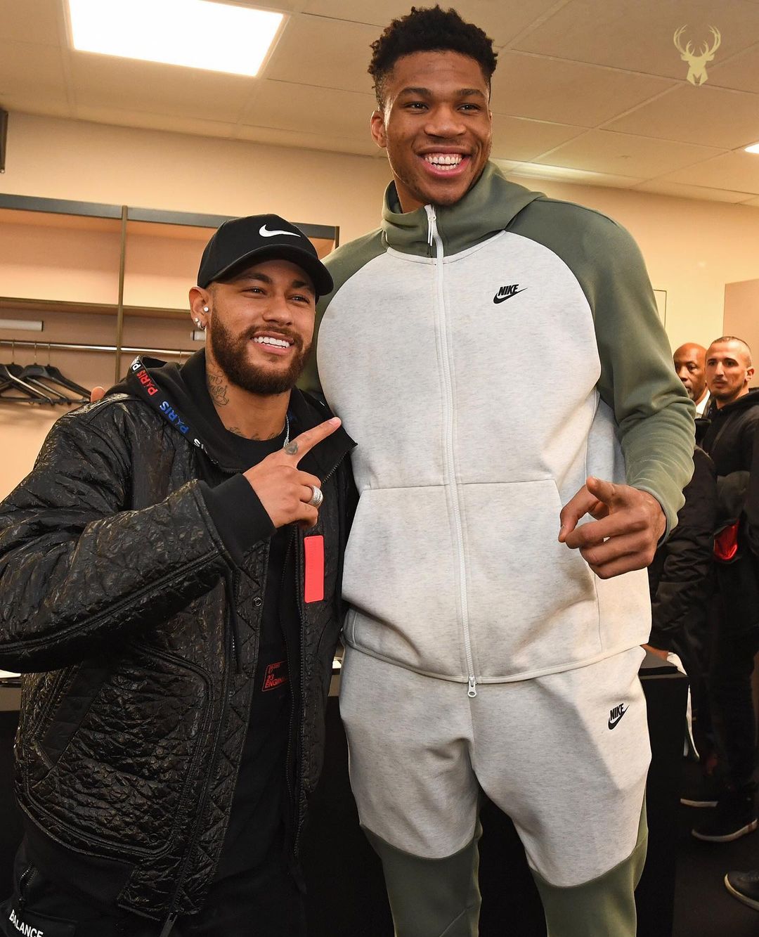OTD in 2020, the Bucks played the Hornets in Paris & some special guests stopped...