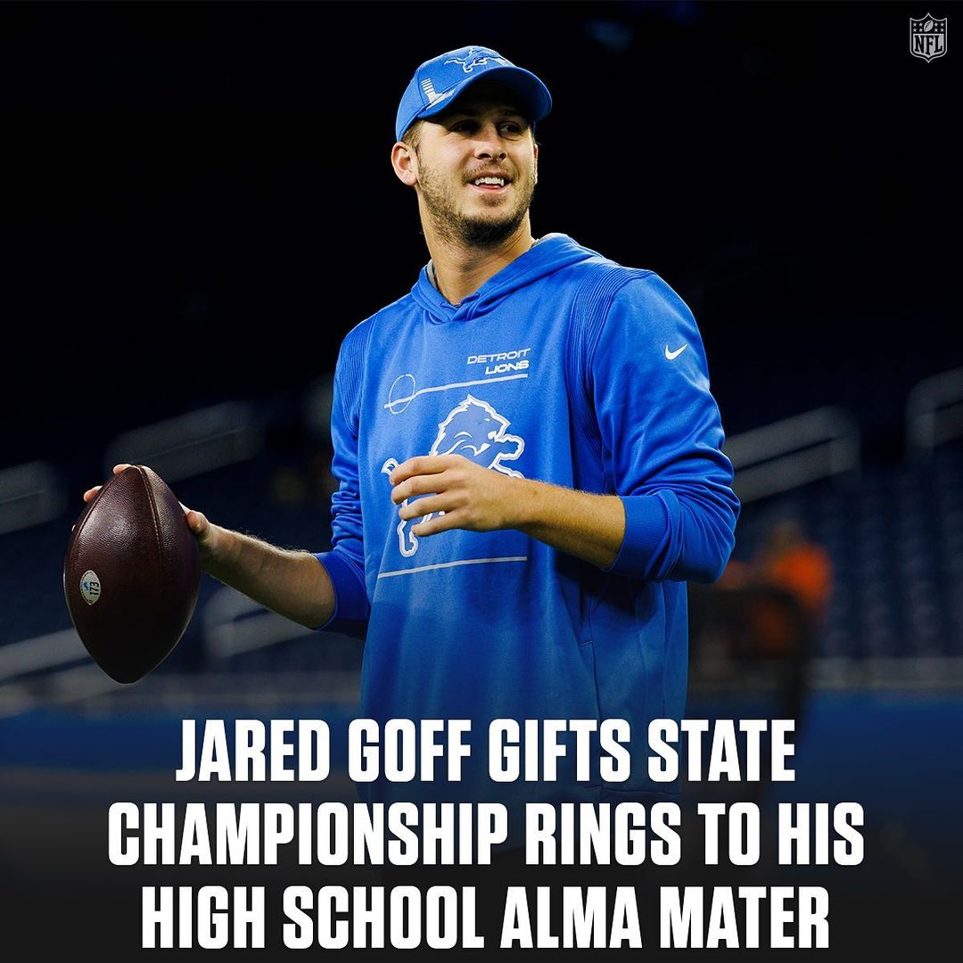 After Marin Catholic HS won the state championship, their former QB Jared Goff h...
