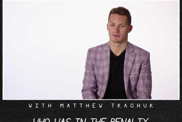 Who was in the penalty box when @matthew_tkachuk scored his 100th NHL goal?  NH...