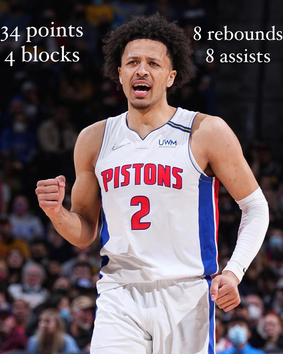 Historic numbers for @cadecunn1ngham tonight! #NBARooks...