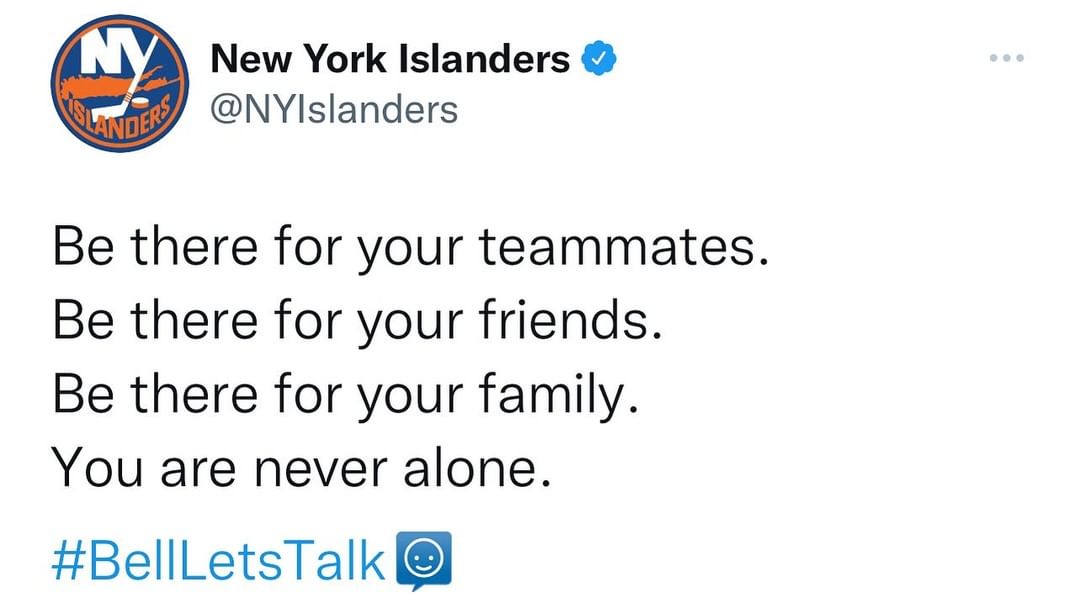 #BellLetsTalk  We are teaming up with @NorthwellHealth to provide #Isles  fans w...