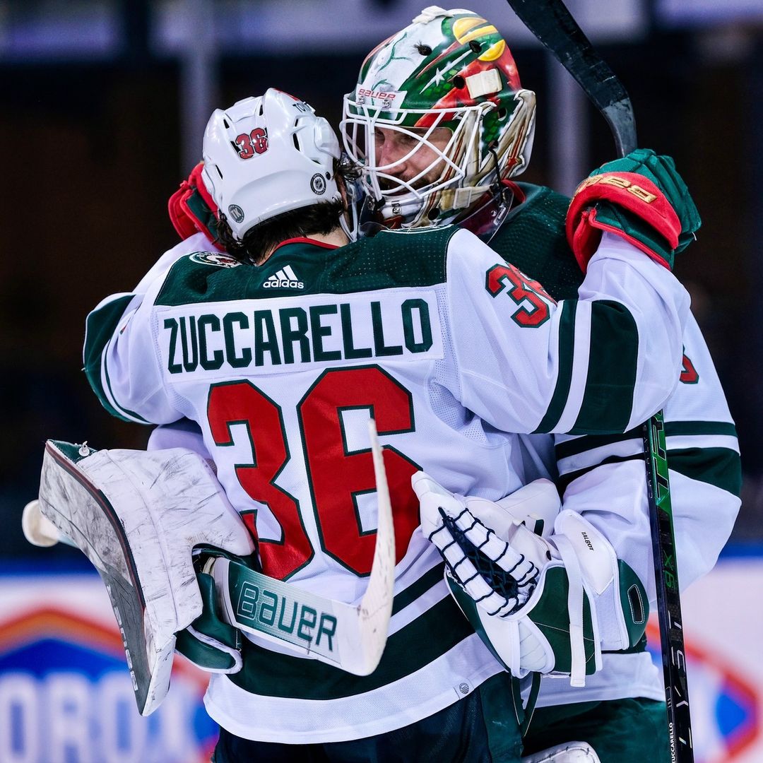 Zuccy hugs for a big win  #mnwild...