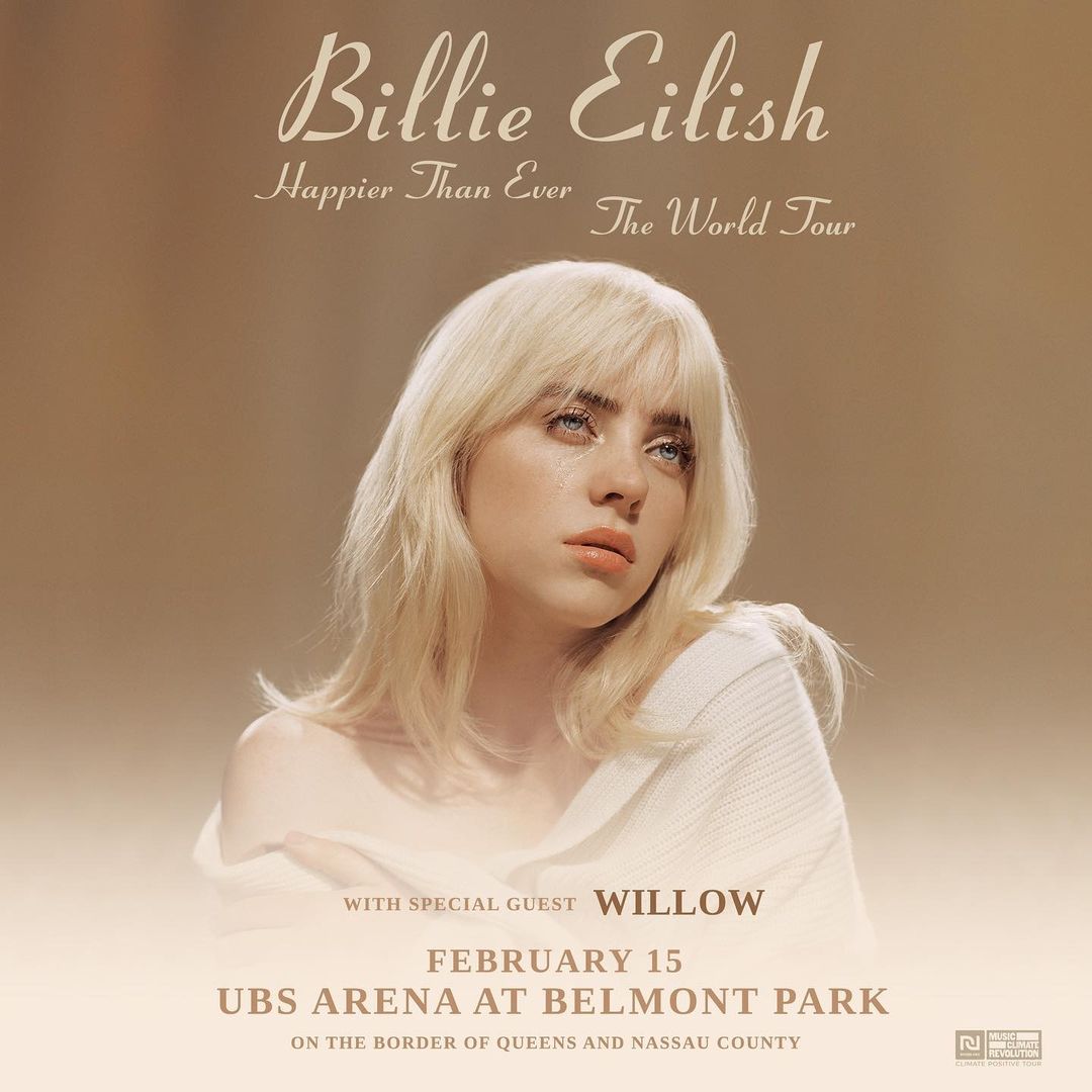 @BillieEilish is bringing the HAPPIER THAN EVER, THE WORLD TOUR to our new home,...