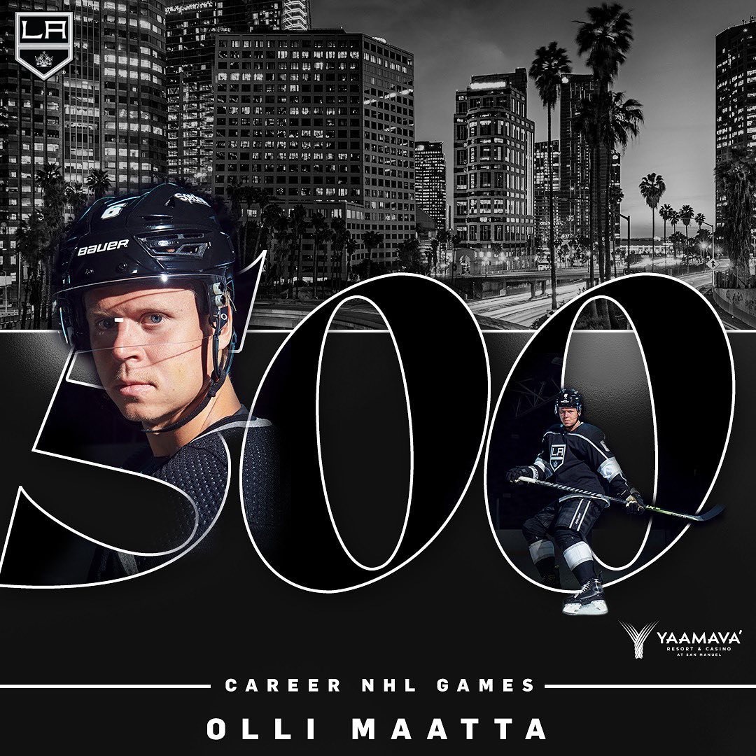 500 NHL games is a lot, no Maatta how you look at it. 
Congratulations on 500 ca...