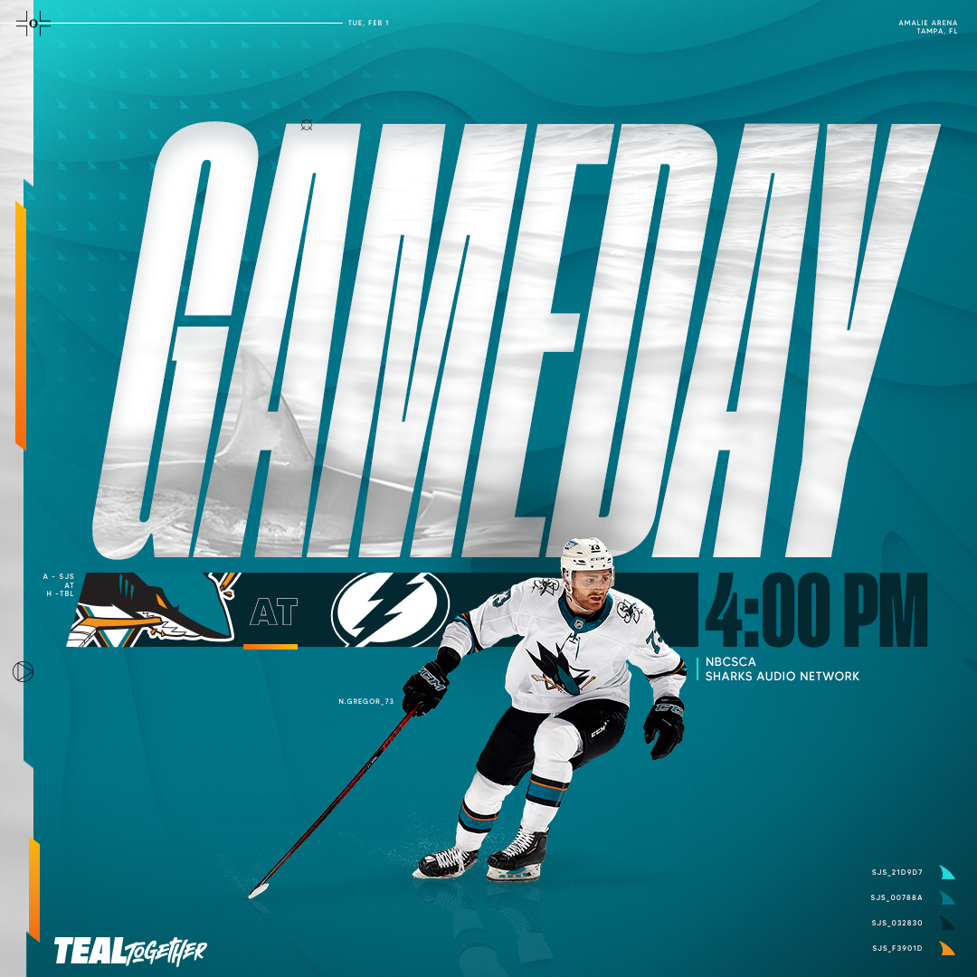 Finishing the trip in Florida  : Tampa, FL
: 4:00 p.m. PT
: NBCSCA
: Sharks Aud...