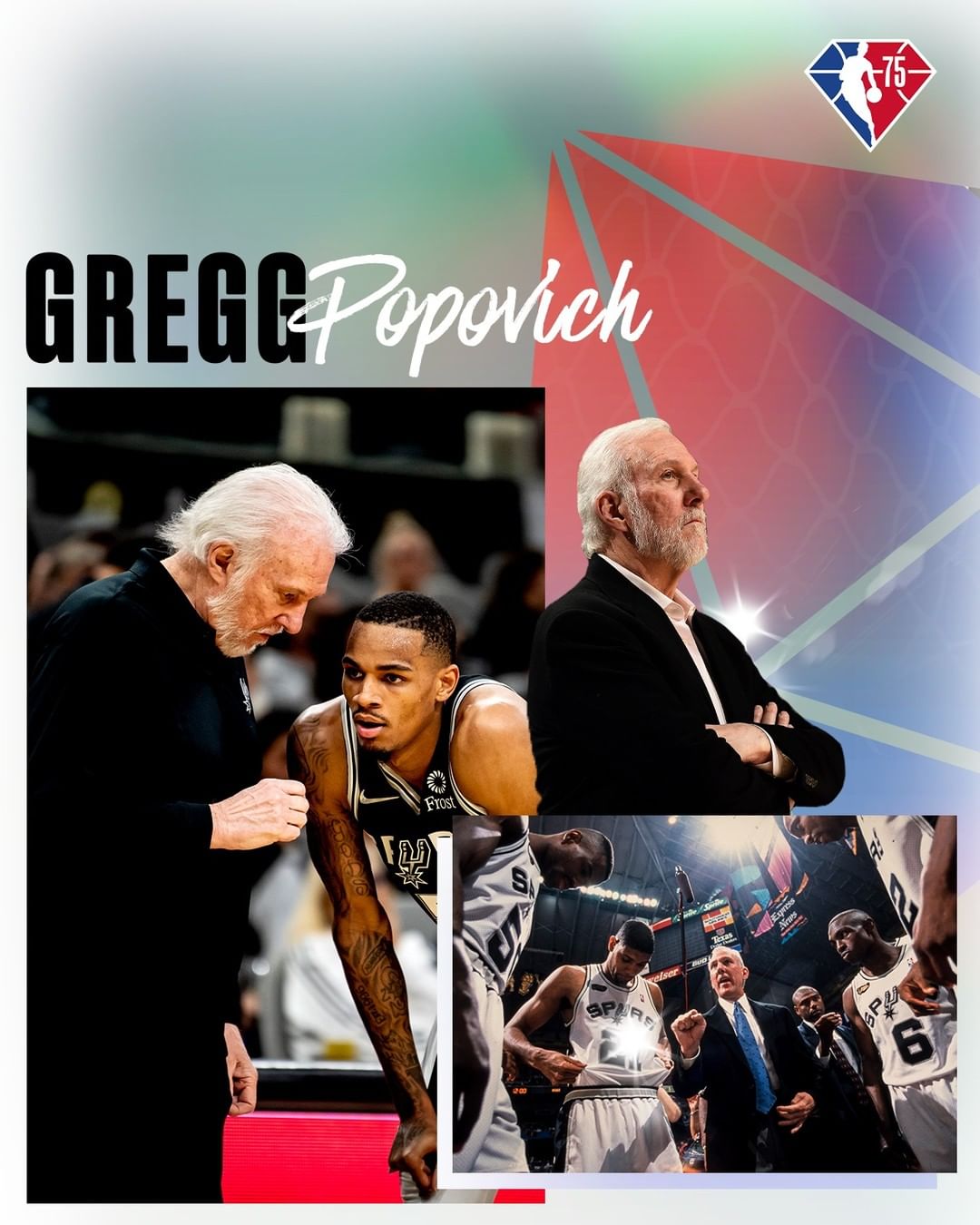 Congrats to Coach Pop on being named one of the top 15 NBA coaches of all-time!
...
