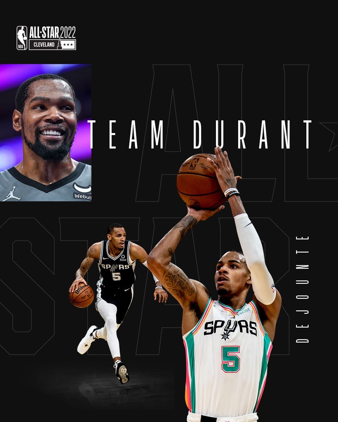 It's official!  DJ will lace up for #TeamDurant at #NBAAllStar!...