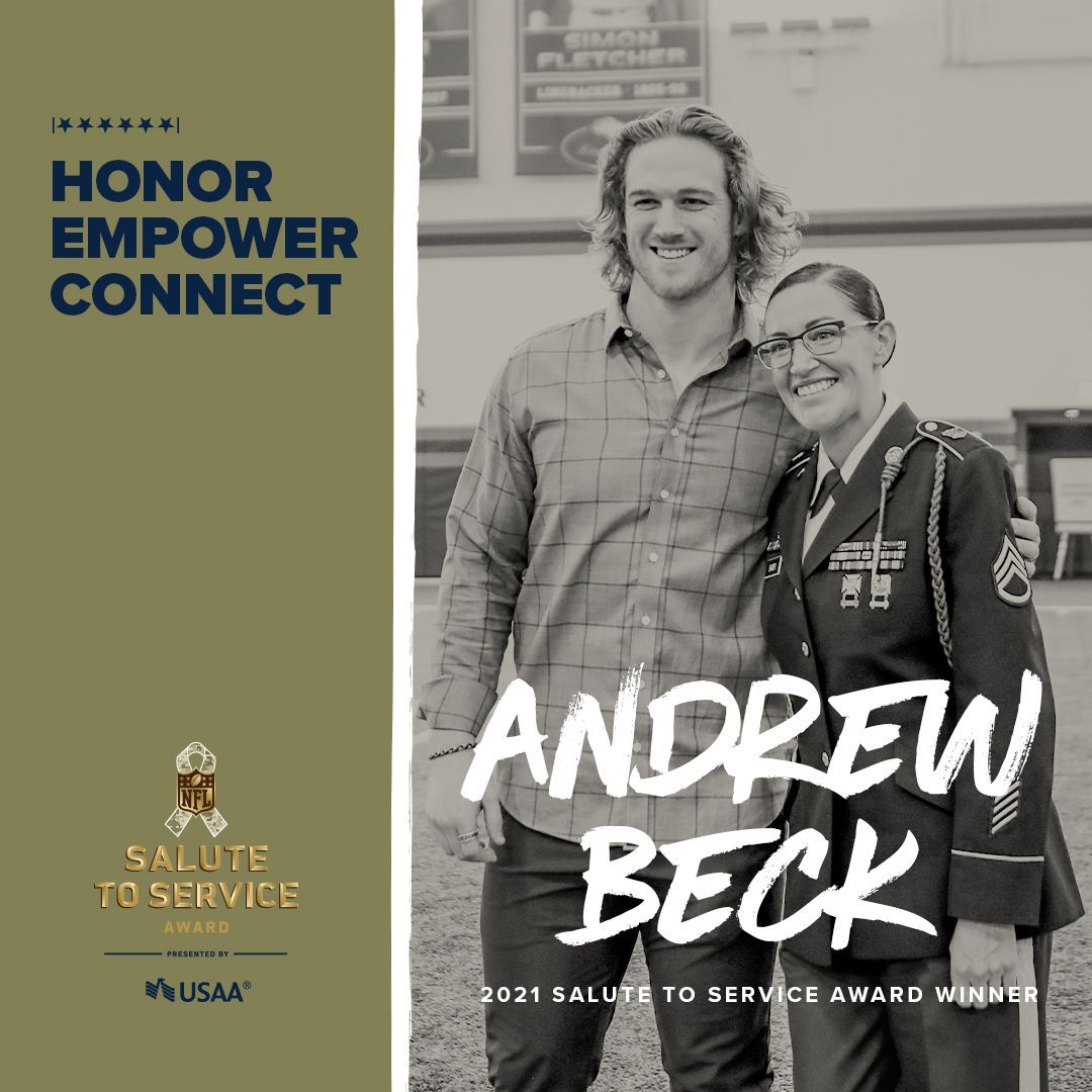 We’re proud to announce that Andrew Beck is the national 2021 @USAA #SaluteToSer...