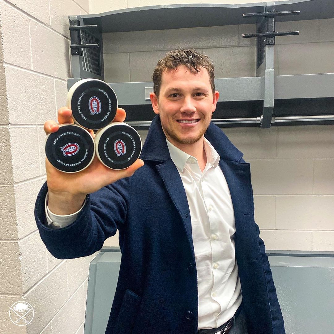 Jeff said the fourth puck was already packed in his bag.  Congrats on your hatty...