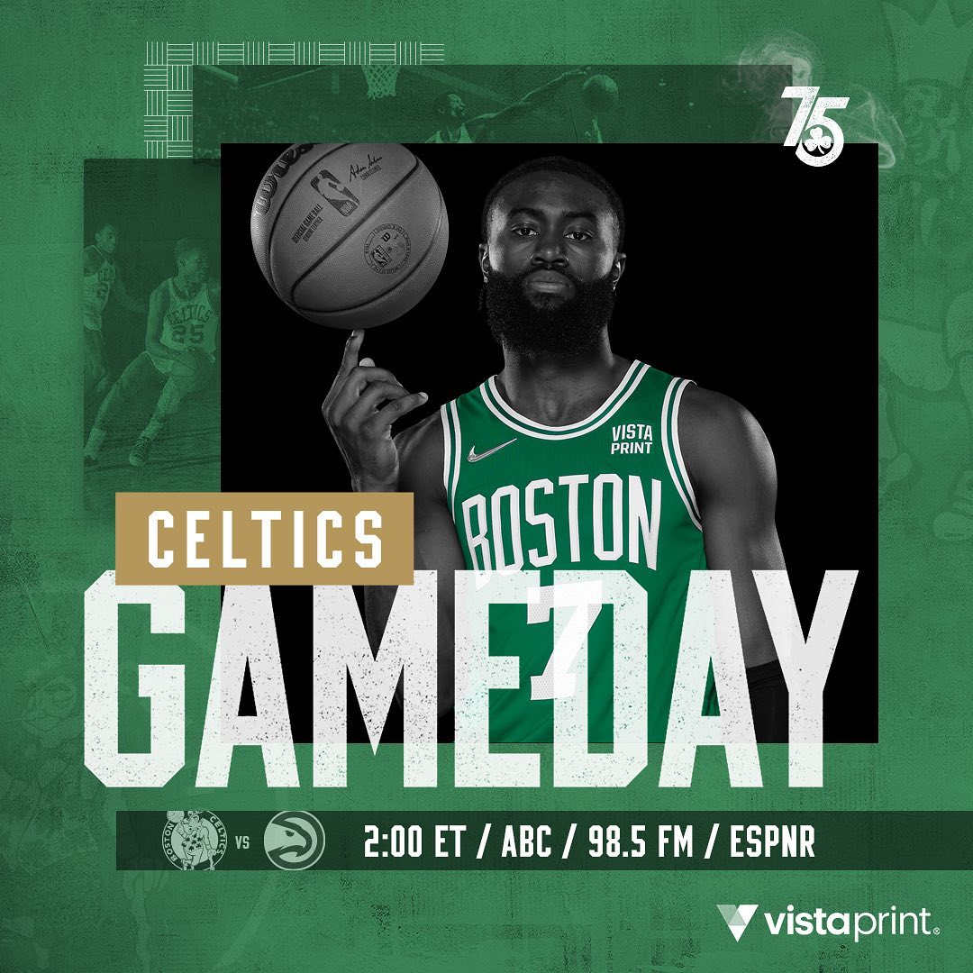 TODAY  Celtics vs @atlhawks, 2:00 p.m. on ABC, @985thesportshub and @espnradio #...