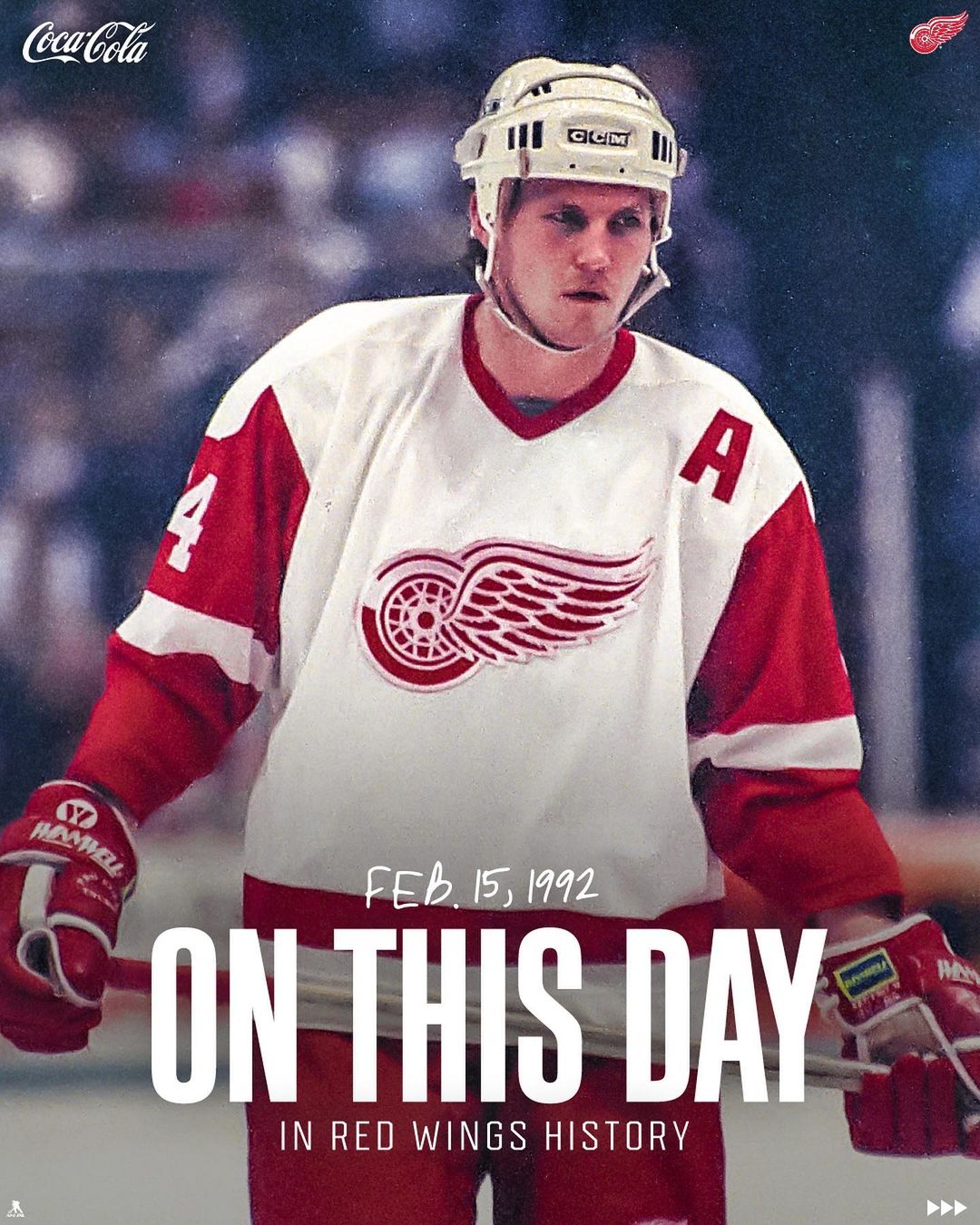 Feb 15, 1992: Bob Probert scores two goals & two assists in the #RedWings first ...