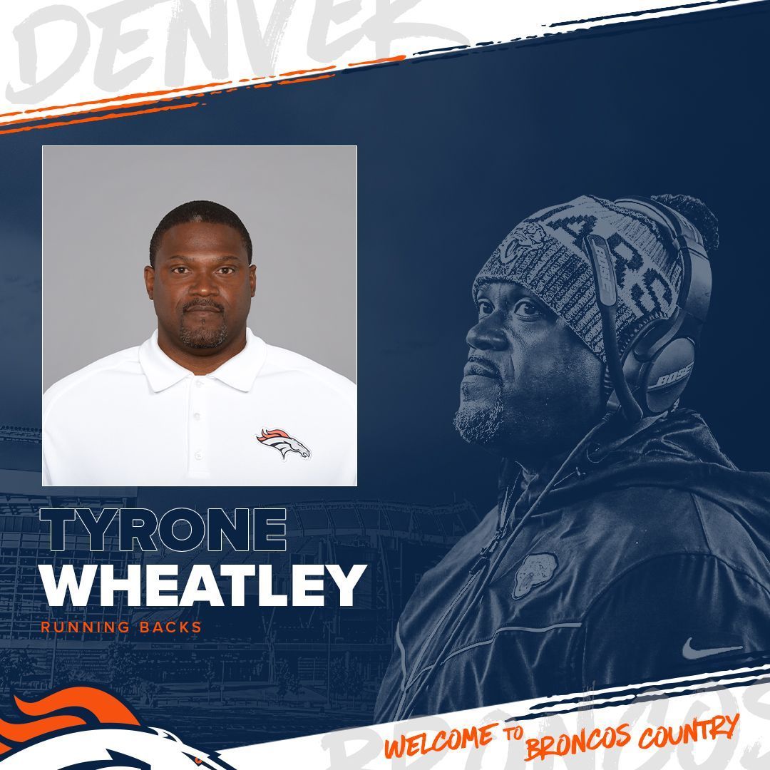 We've named Tyrone Wheatley as Running Backs Coach. Welcome to #BroncosCountry!...