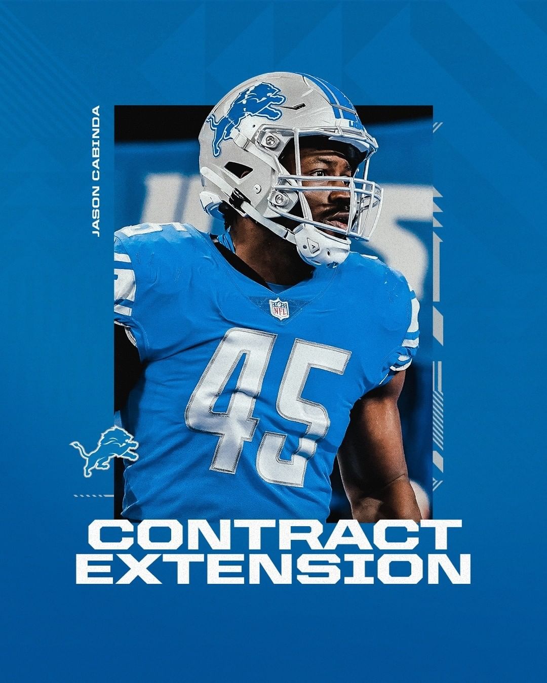 @jasoncabinda re-signs with #Lions through 2023 season  #OnePride...