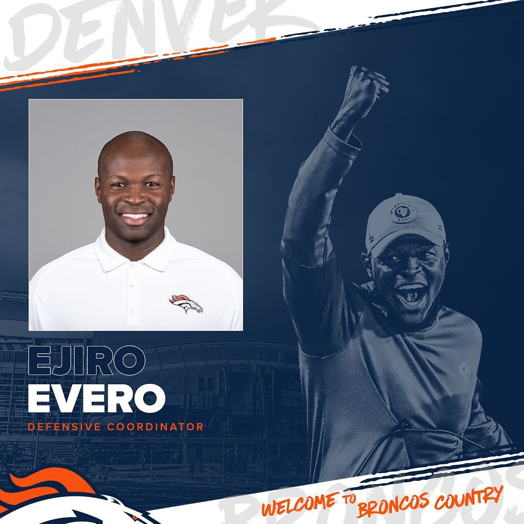 We've named Ejiro Evero as Defensive Coordinator, Dwayne Stukes as Special Teams...