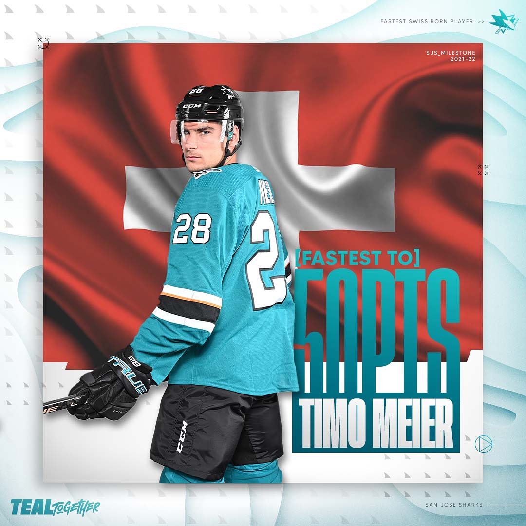 Swiss-sational!  With three points last night, @tmeier96 became the fastest Swis...
