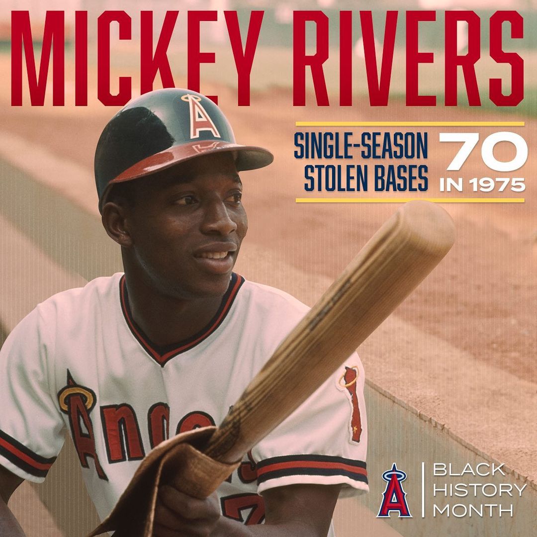 #17 put up 70  Angels outfielder Mickey Rivers set the club’s single-season reco...