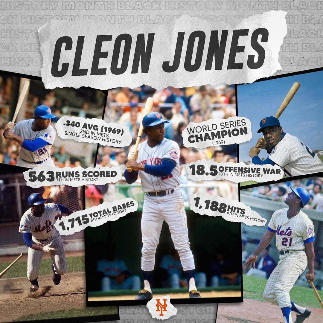 Cleon Jones’ career in orange and blue was nothing short of Amazin’. #BHM...