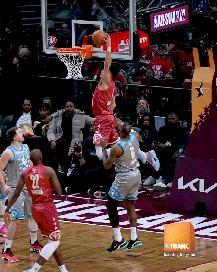 Book with the one-handed, alley-oop slam at #NBAAllStar   @efirstbank Money Dri...