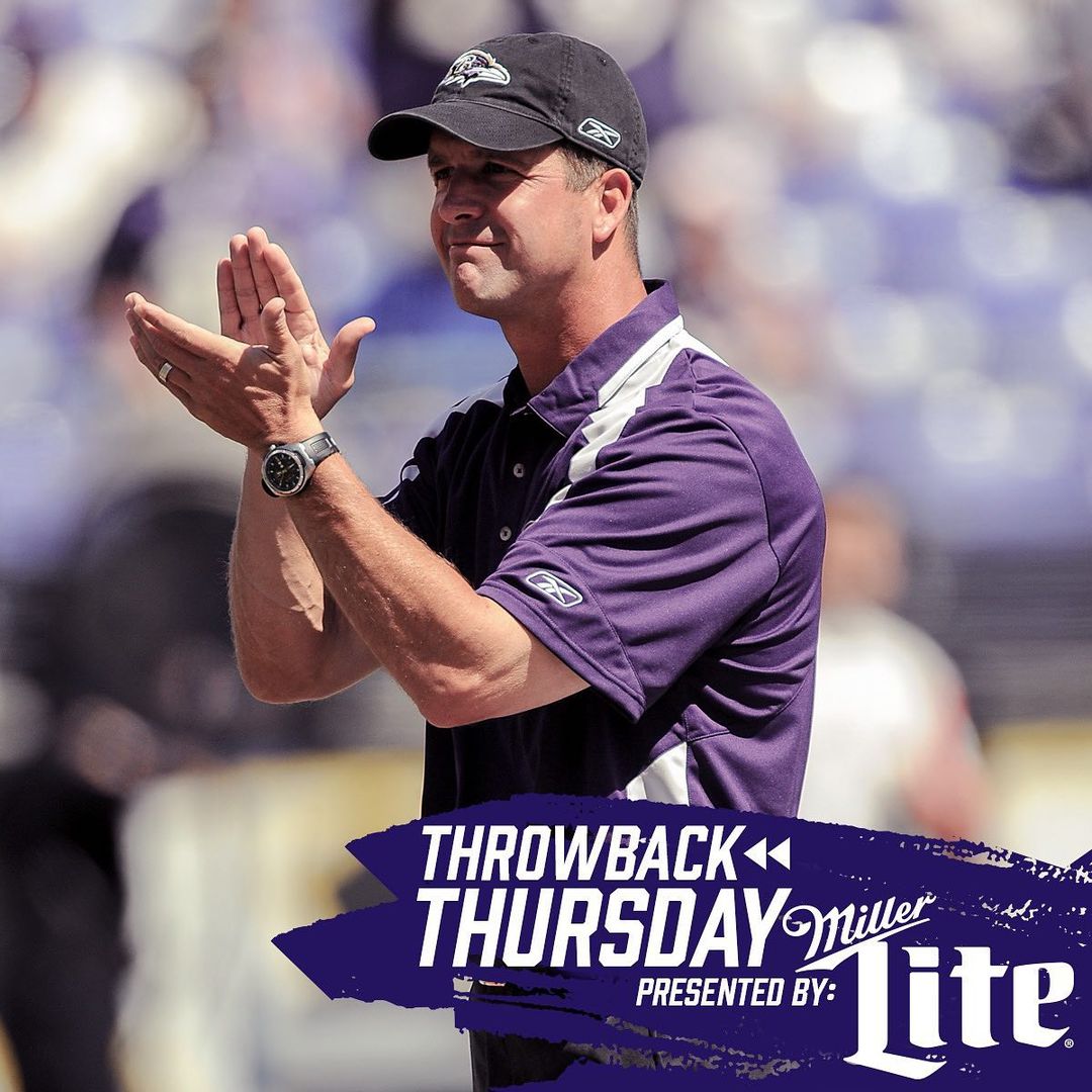 #TBT to Coach Harbaugh’s first game as a Raven. ...