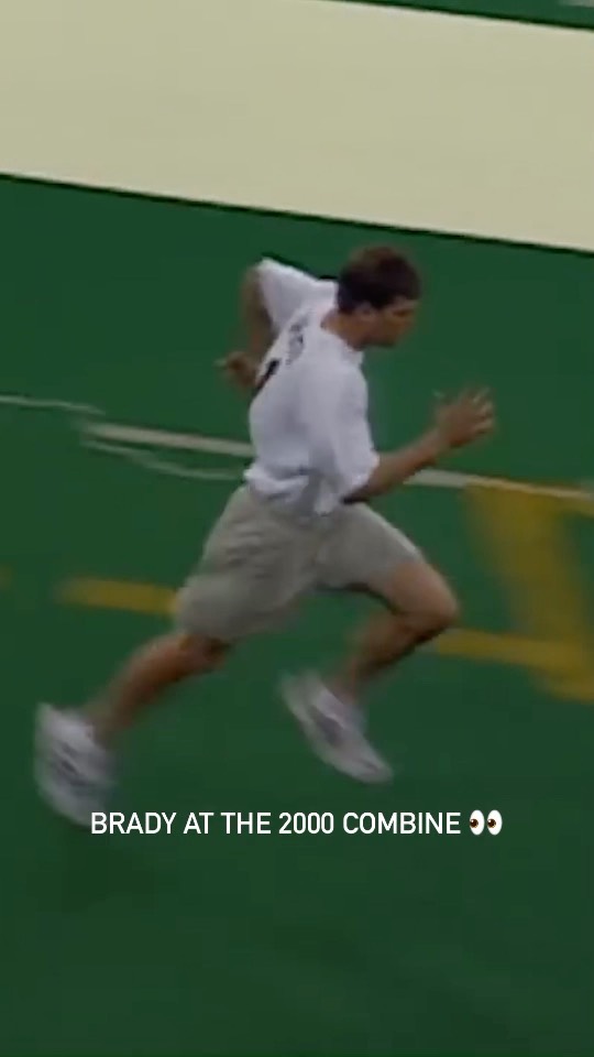 Some guy named Tom Brady running the 40. Wonder what ever happened to him…?  (vi...