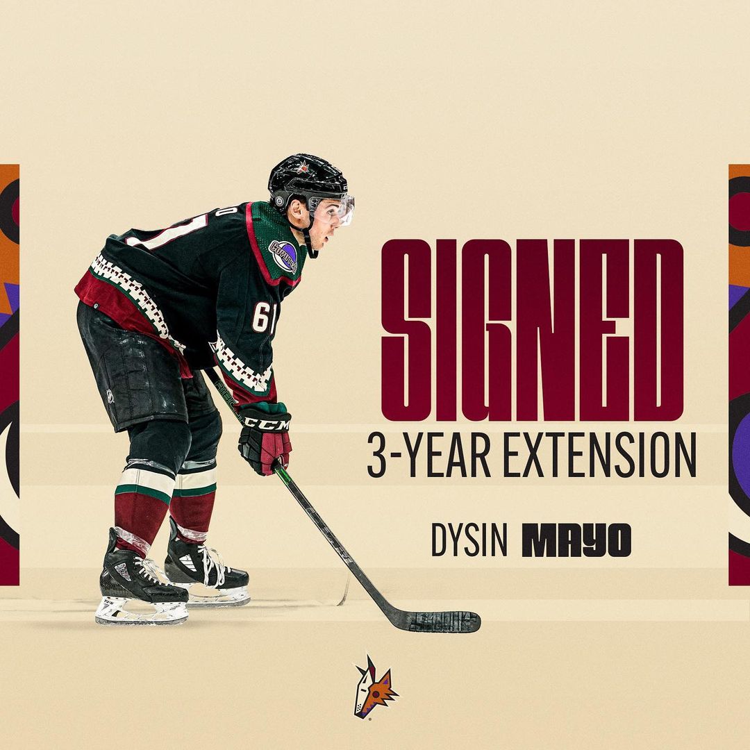 Three more years of Mayo! 
We’ve signed defenseman Dysin Mayo to a three-year co...