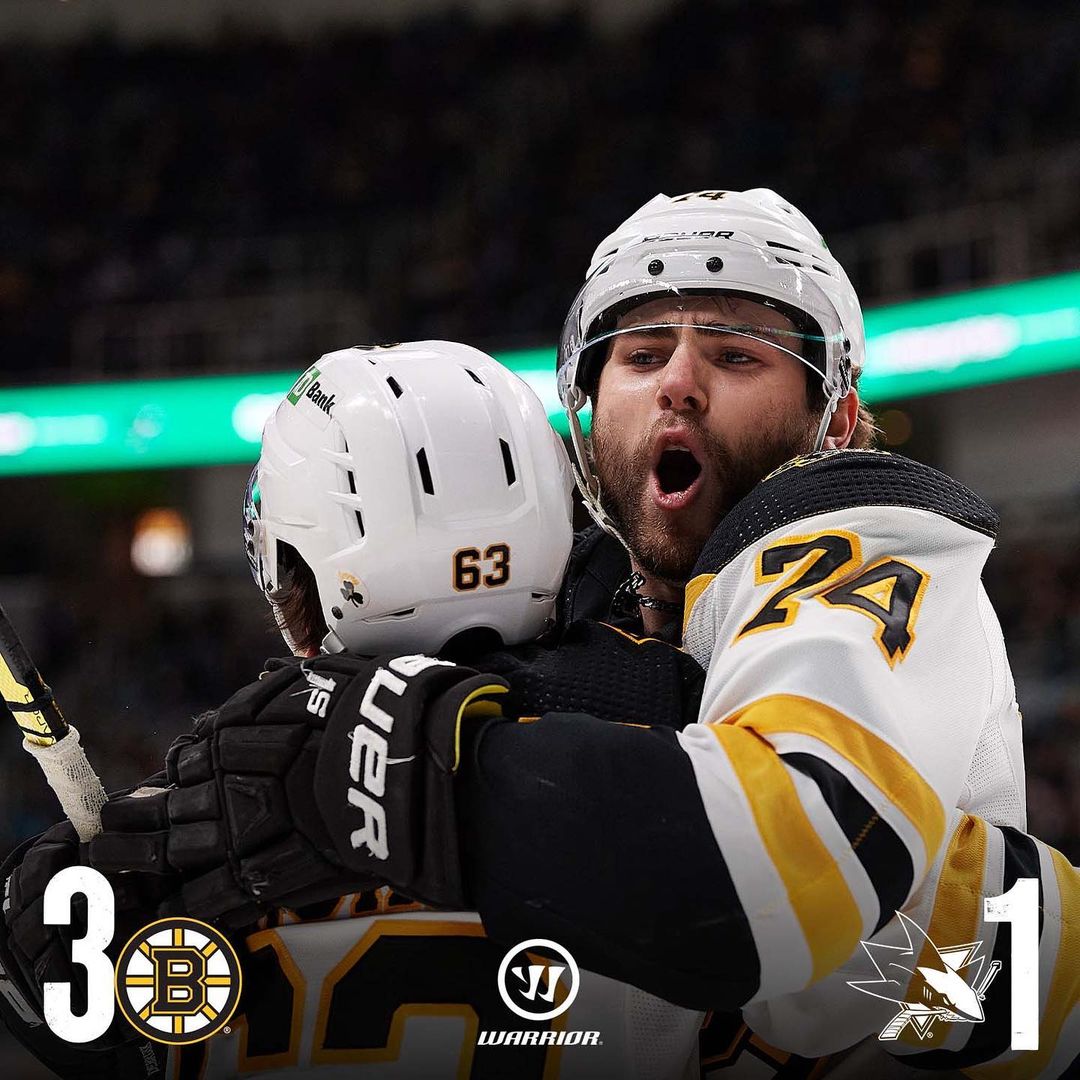 #NHLBRUINS WIN!! @bmarch63 nets two and Patrice Bergeron has one of his own to g...
