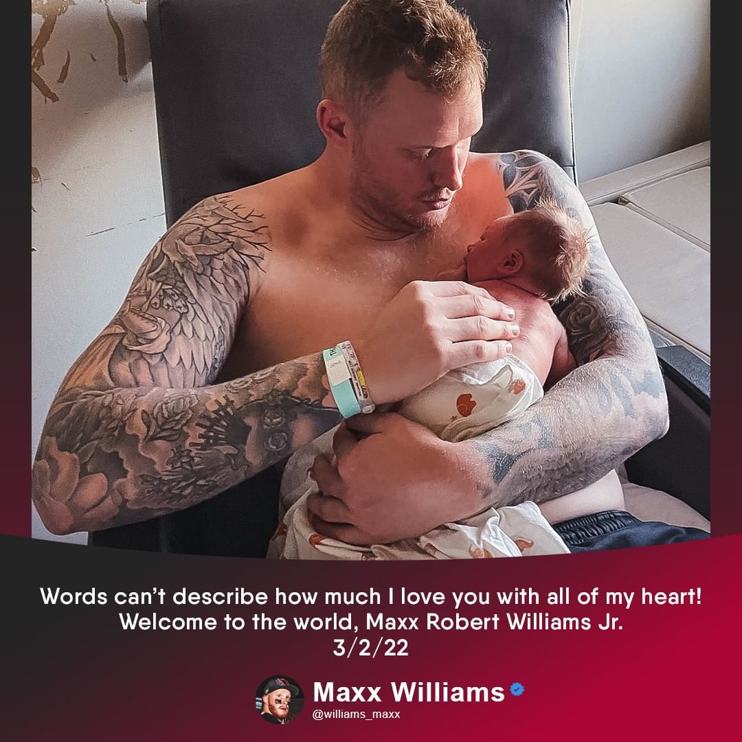 Welcome to the #RedSea, Maxx Jr.!  Congratulations, @maxxwilliams!...