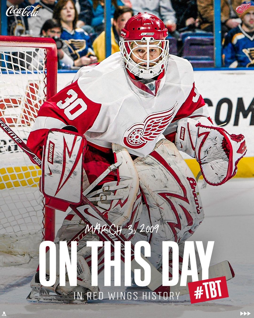 3/3/09: Chris Osgood recorded his 48th career shutout & Henrik Zetterberg reache...