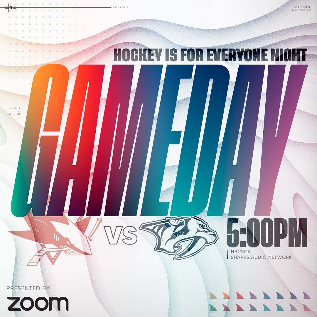 Join us for #HockeyIsForEveryone Night presented by @Zoom!  : @SAPCenter 
: 5 p....