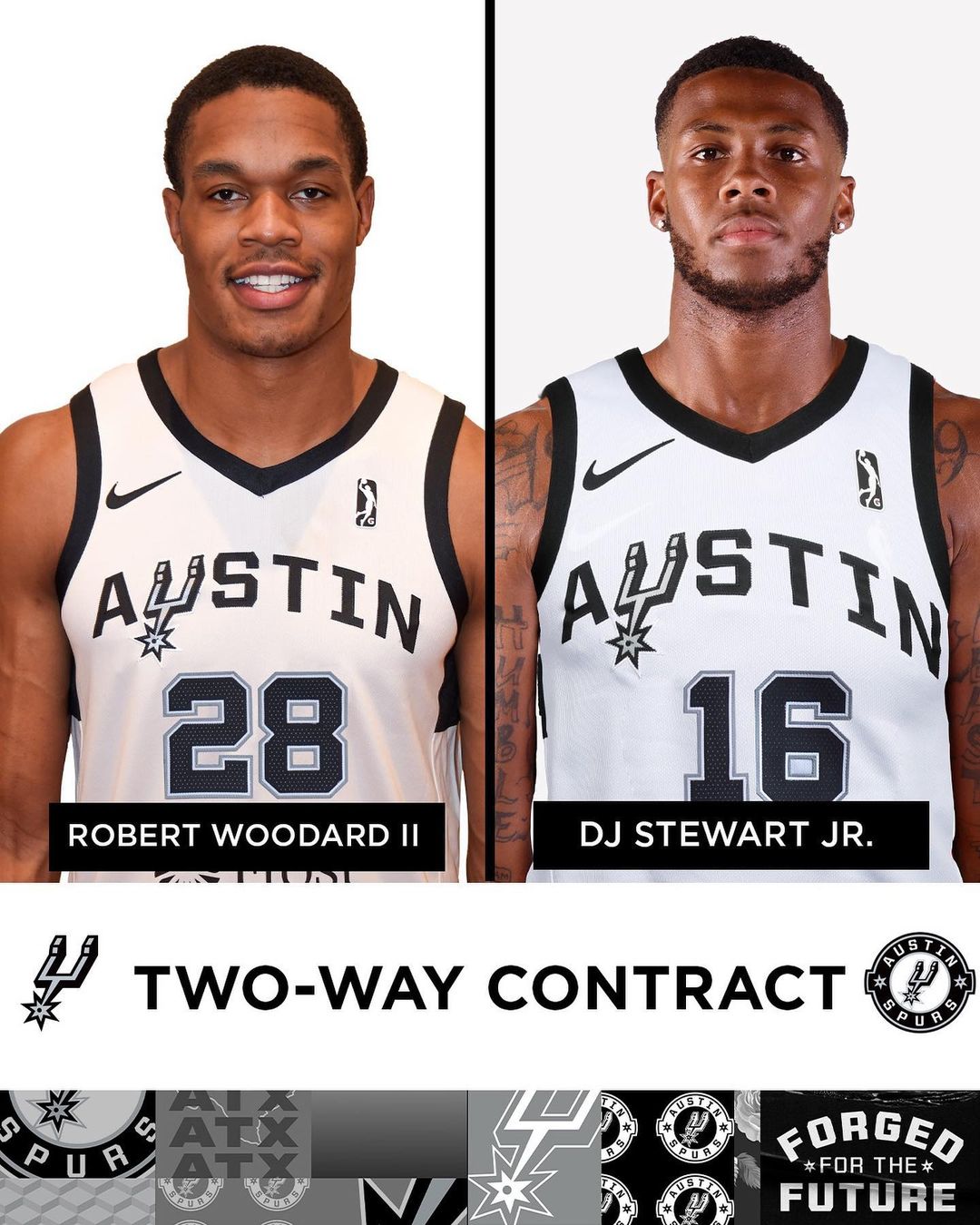 OFFICIAL: The Spurs have signed guard DJ Stewart Jr. and forward Robert Woodard ...