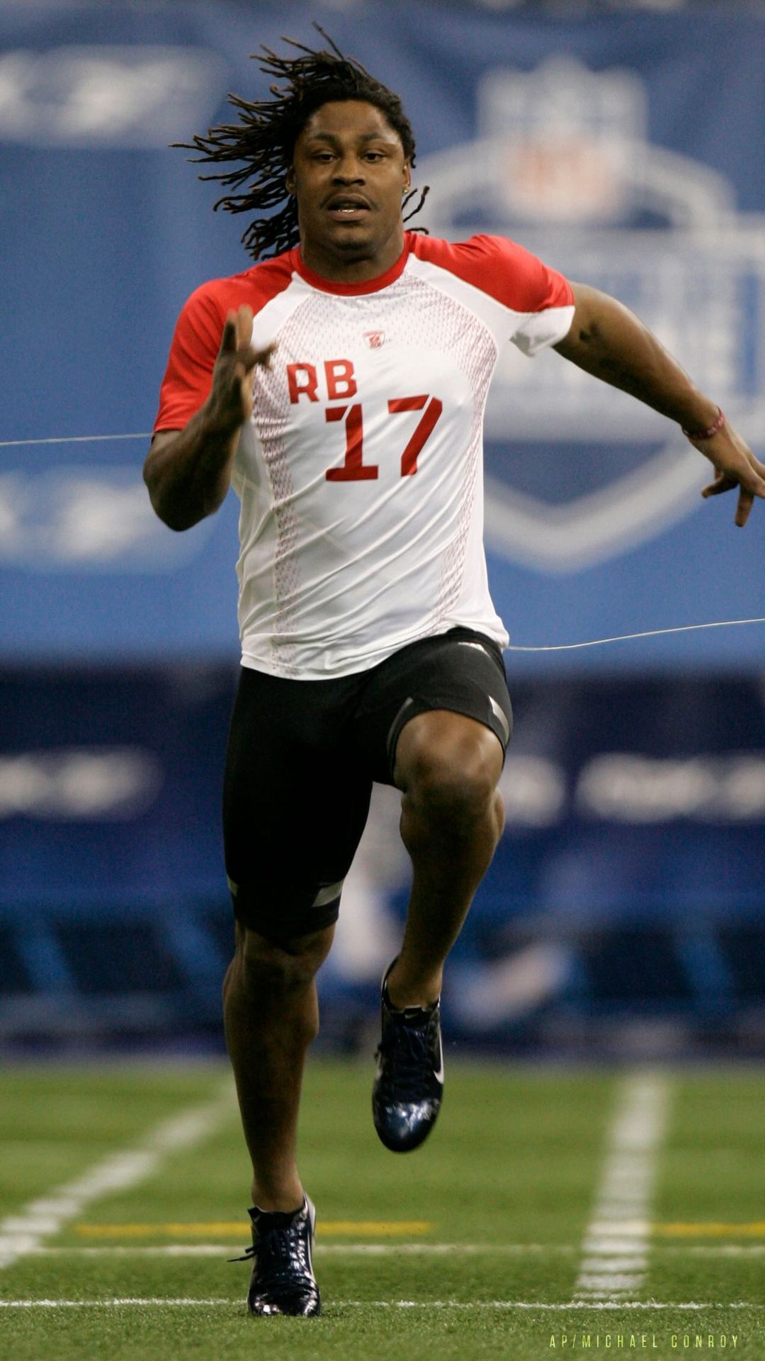 The ground was shaking ever since @beastmode stepped foot into the combine  : #...