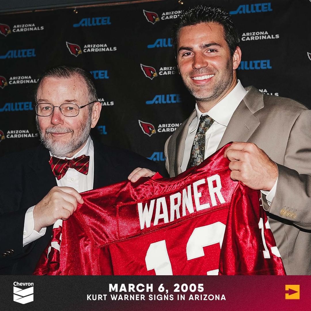 On March 6, 2005, @kurt13warner became a member of the Arizona Cardinals....