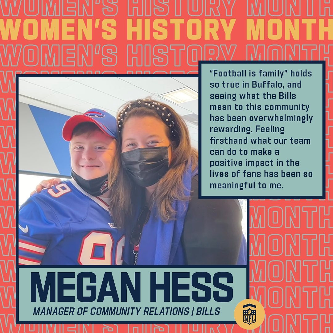 Bills Manager of Community Relations, Megan Hess, credits #BillsMafia and the or...
