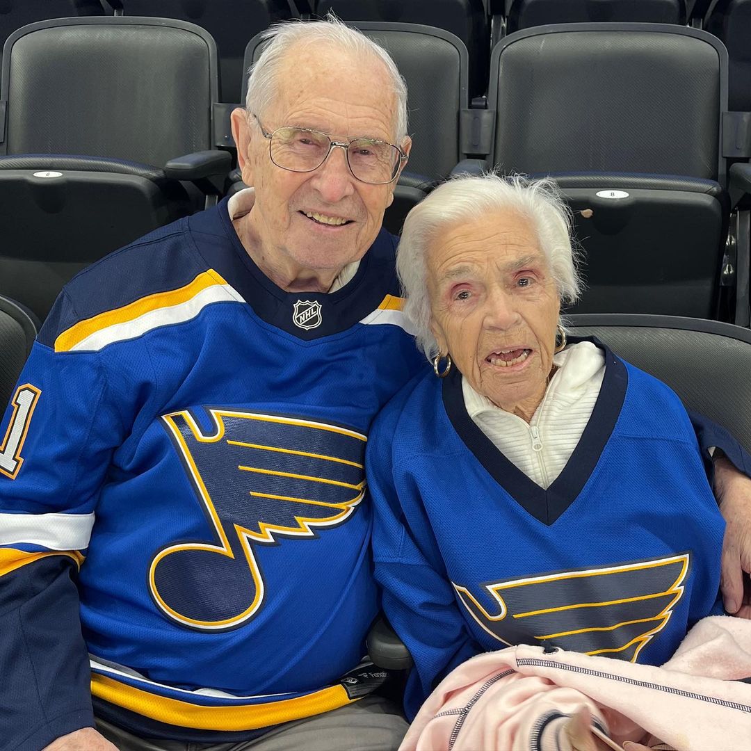 Carl is 90 and Margie is 94. They started dating six years ago and were cheering...