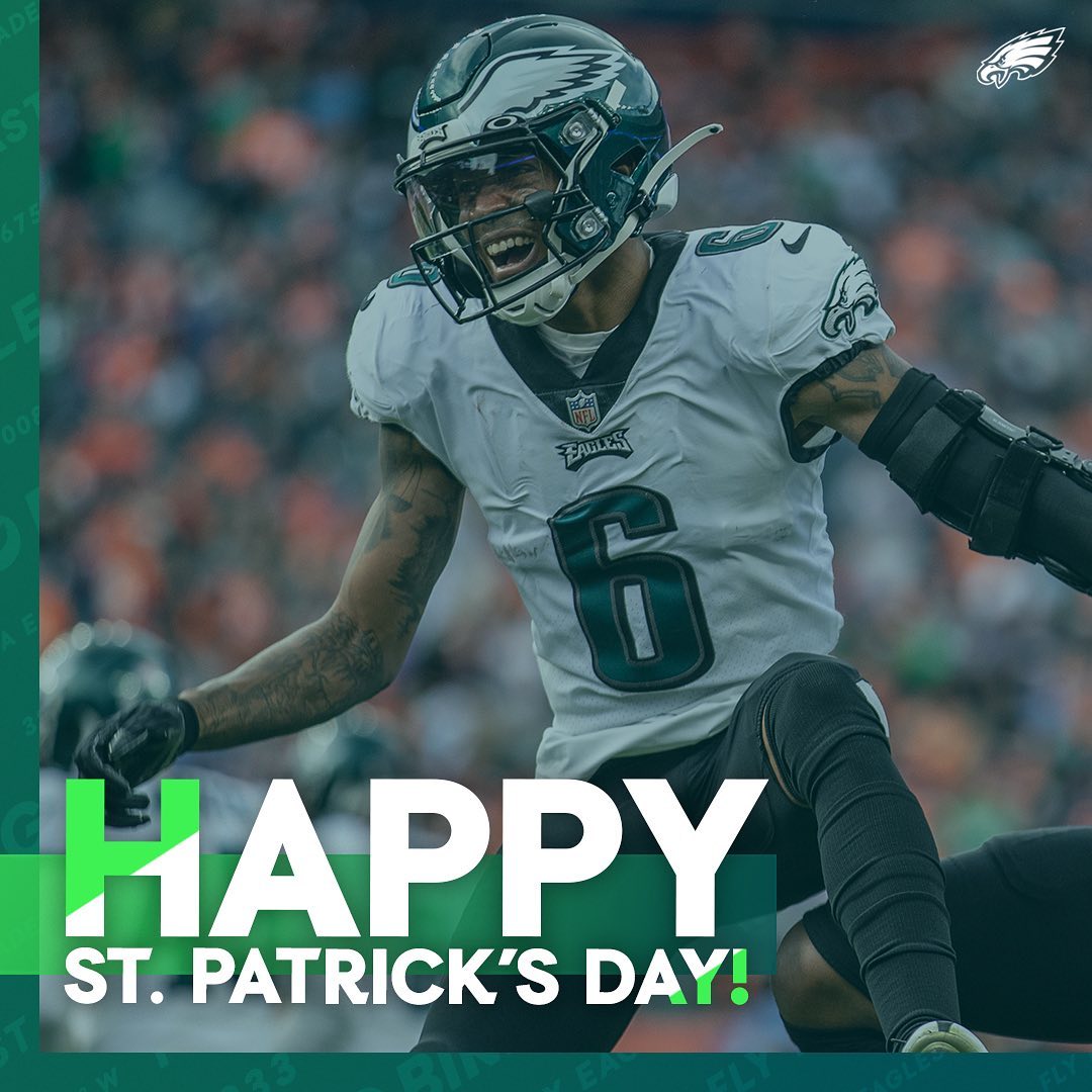 Wishing everyone a Happy #StPatricksDay 

#FlyEaglesFly

 PhiladelphiaEagles.com...