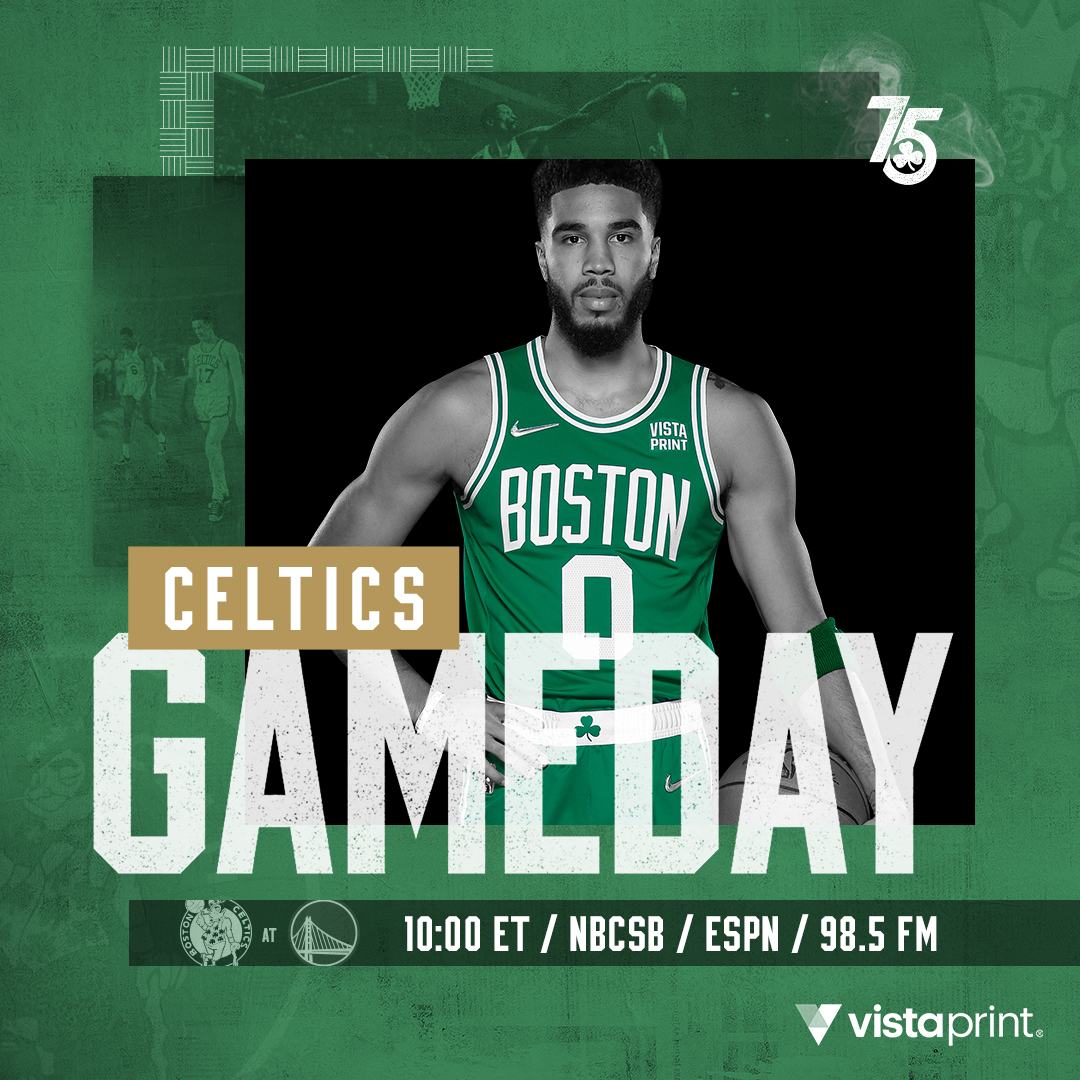 TONIGHT  Celtics at @warriors, 10 p.m. on @nbcsboston, @espn and @985thesportshu...