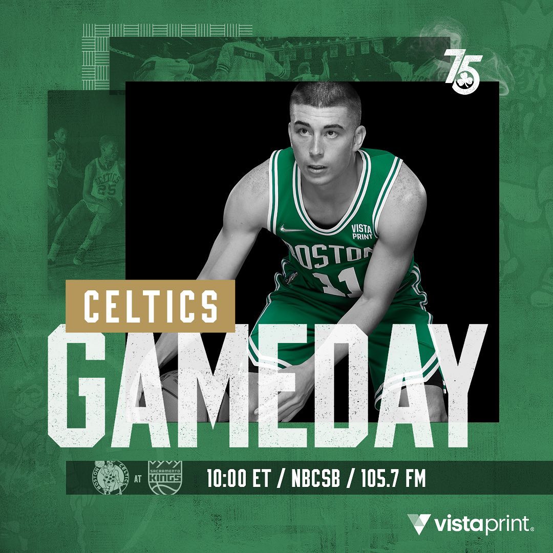 TONIGHT  Celtics at @sacramentokings, 10 p.m. on @nbcsboston and @1057wror #Blee...