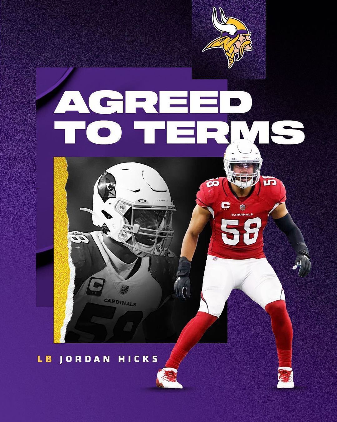 The #Vikings have agreed to terms with LB Jordan Hicks....