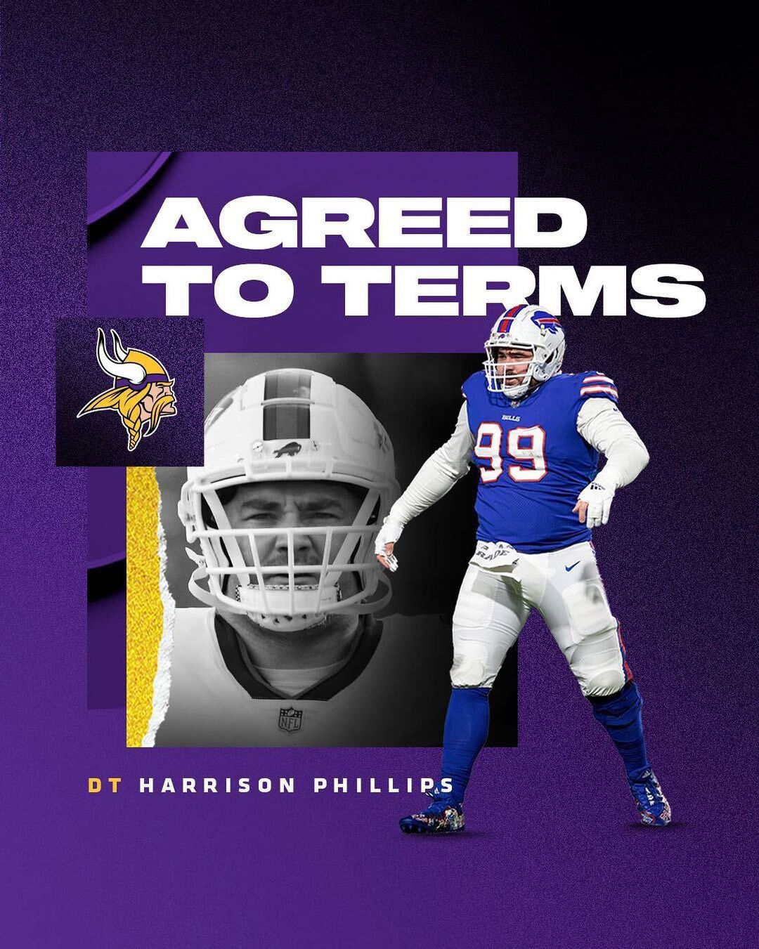 The #Vikings have agreed to terms with DT Harrison Phillips. ...