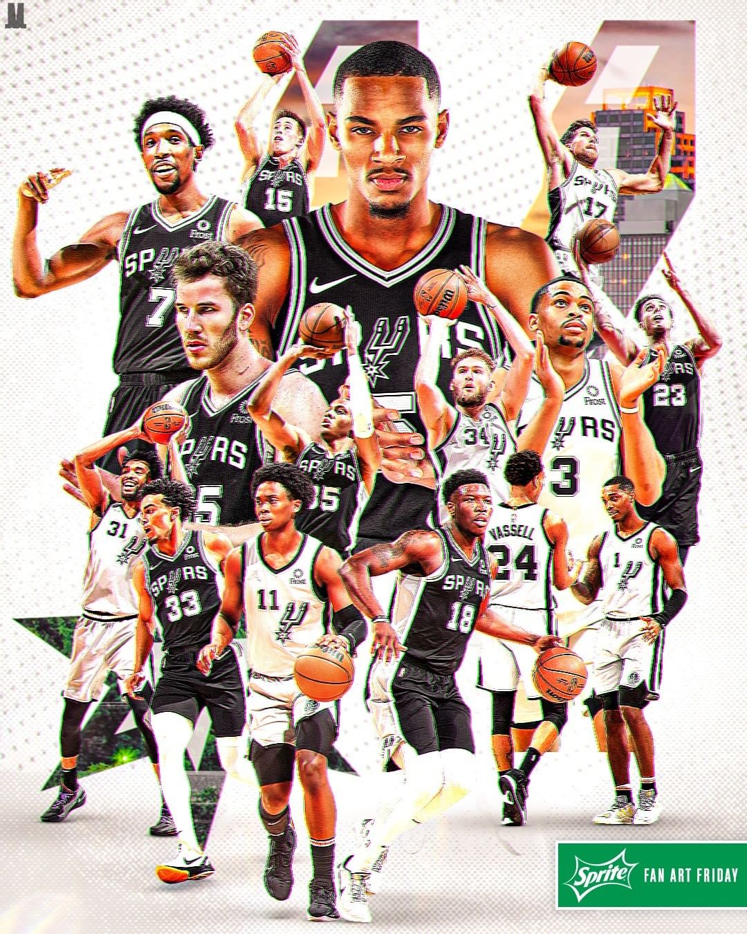 whole squad  keep submitting your #SpursFanArt at the link in our bio for a cha...
