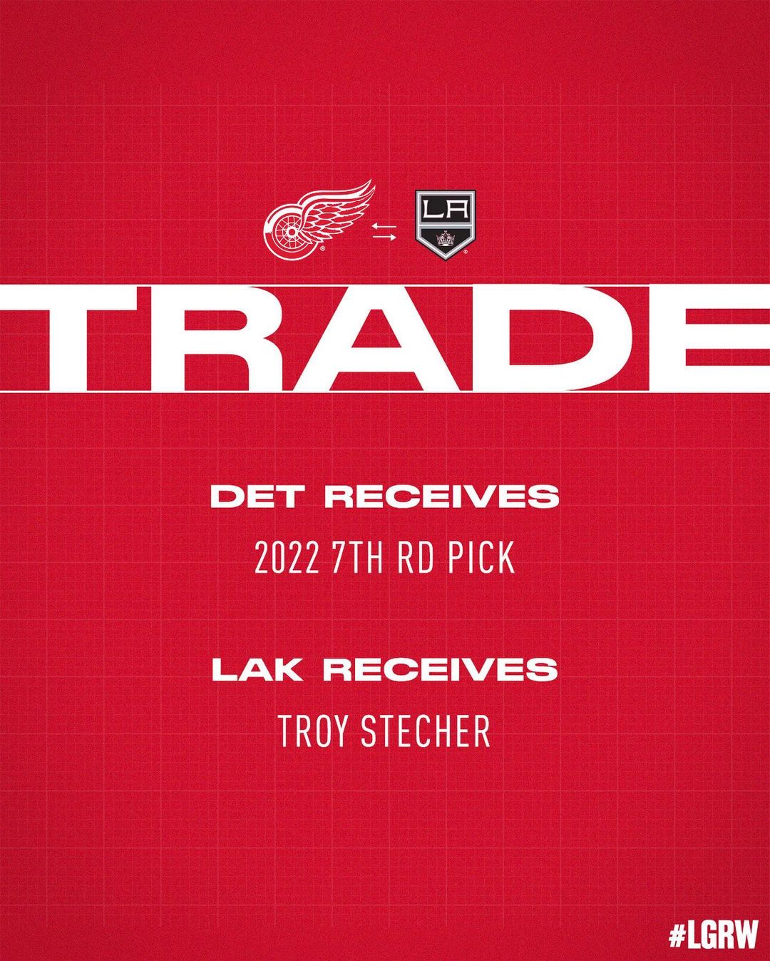 UPDATE: The Detroit #RedWings today acquired a 7th round pick in the 2022 NHL En...