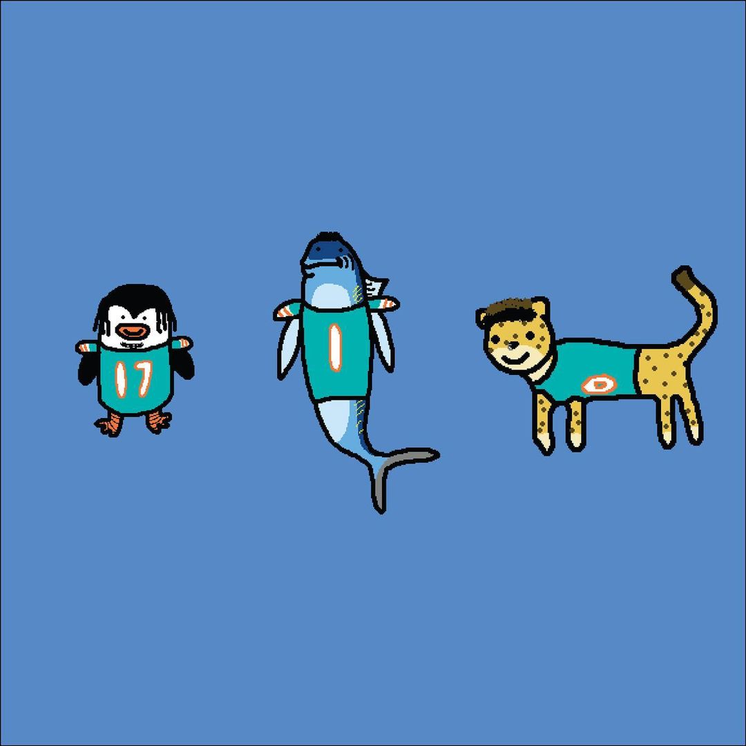 Waddle, Tu(n)a, Cheetah … @miamidolphins are stacked.
: @nfl_paint...