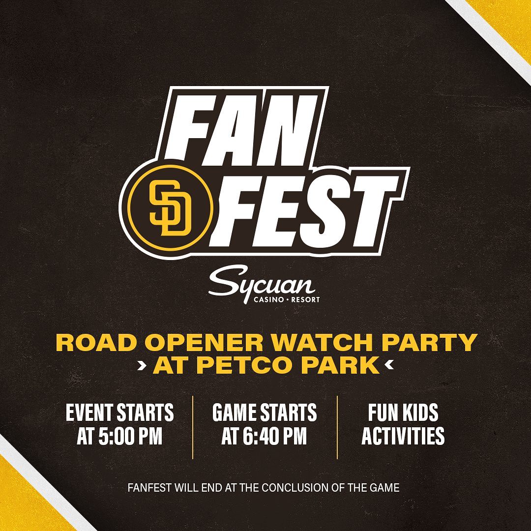 #PadresFanFest is back  Join us at @PetcoPark on April 7 as we take on the Diamo...